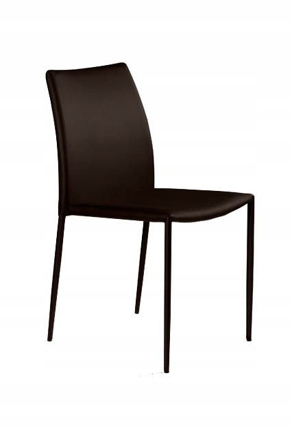 UniqueMeble Krzesło do jadalni, salonu, klasyczne, ekoskóra, design, brązowy