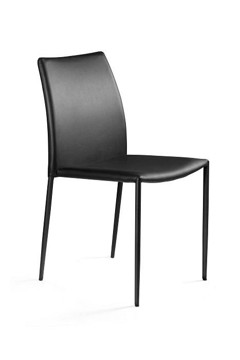 UniqueMeble Krzesło do jadalni, salonu, klasyczne, ekoskóra, design, czarny