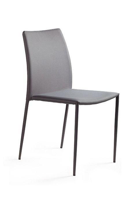 UniqueMeble Krzesło do jadalni, salonu, klasyczne, ekoskóra, design, szary