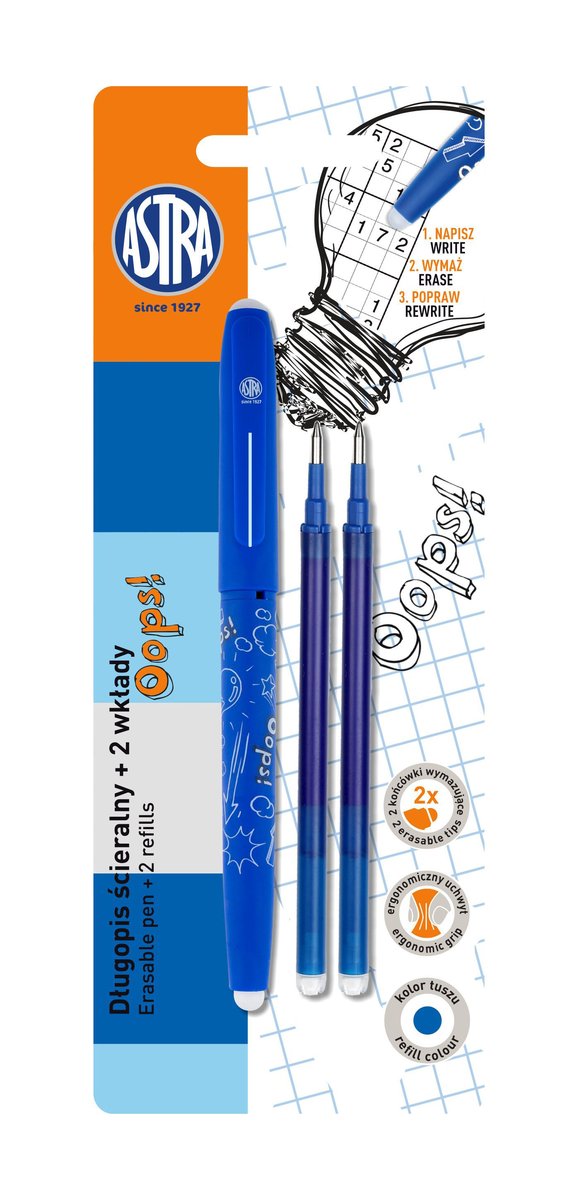 Zenith - zestaw długopis ścieralny + 2 wkłady