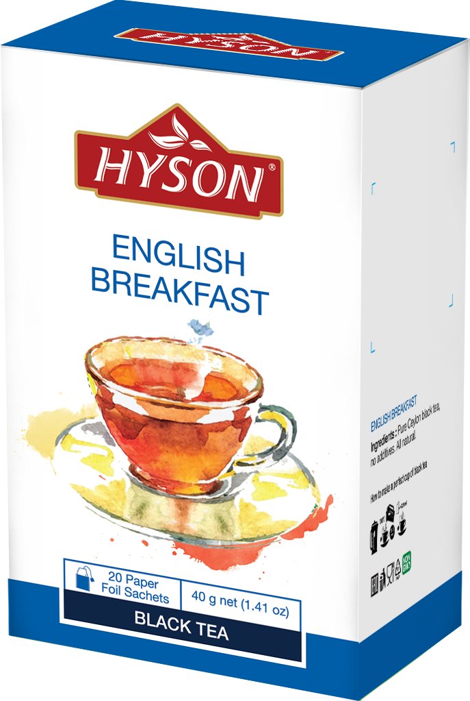 HYSON TEA (PVT) LTD, SRI LANKA Hyson Herbata Czarna English Breakfast 20 torebek BLACK TEA ENGLISH BREAKFAST 20 ENVELOPE bags HYSON-04-12