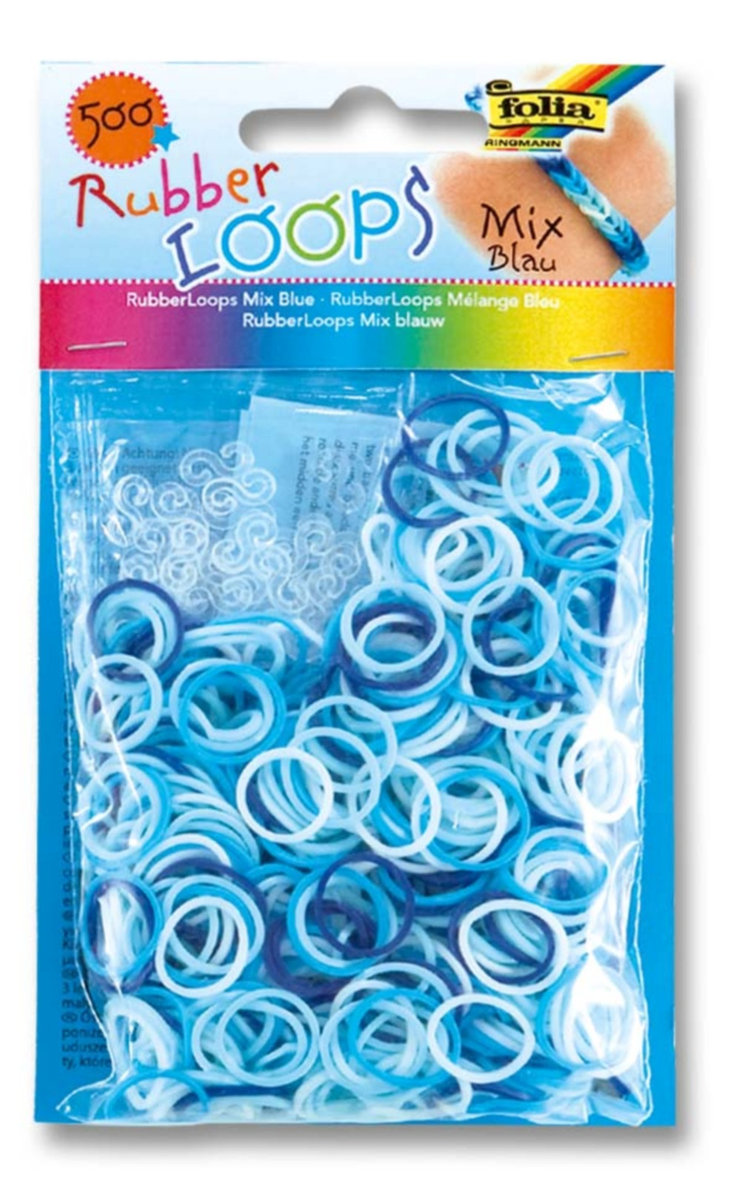 RUBBER LOOPS NO NAME Gumki 500 szt mix niebieski