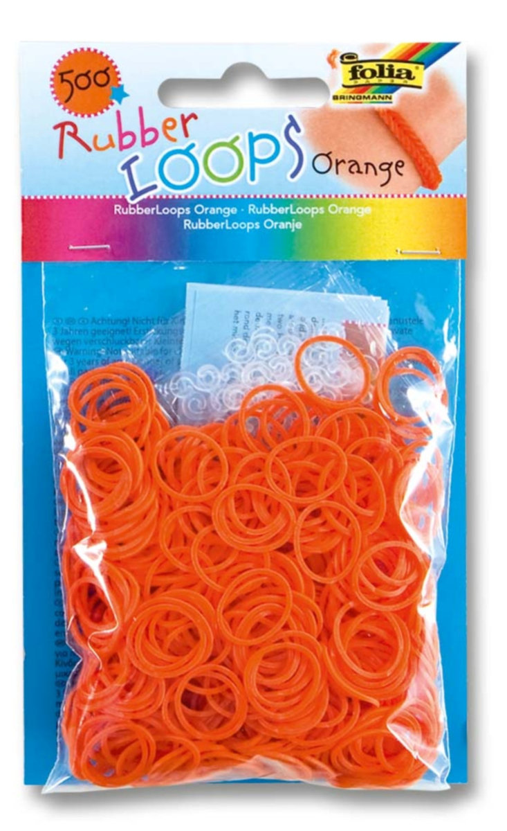 RUBBER LOOPS NO NAME Gumki 500 szt pomarańczowe