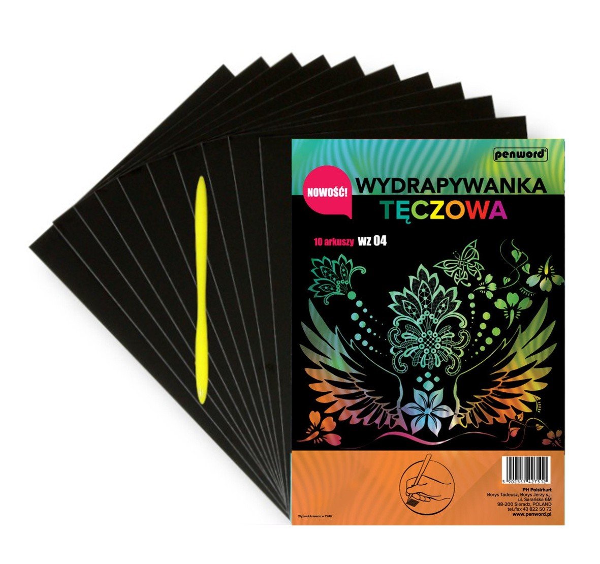 wydrapywanka tęczowa a4 multicolor wz-04