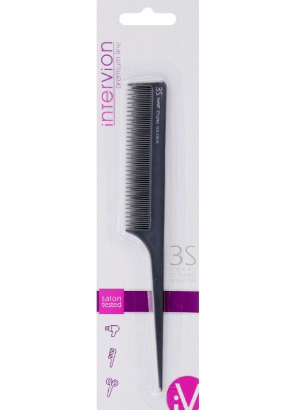 INTER-VION Grzebień z plastikowym szpikulcem do tapirowania i modelowania (różne długości zębów) 499082