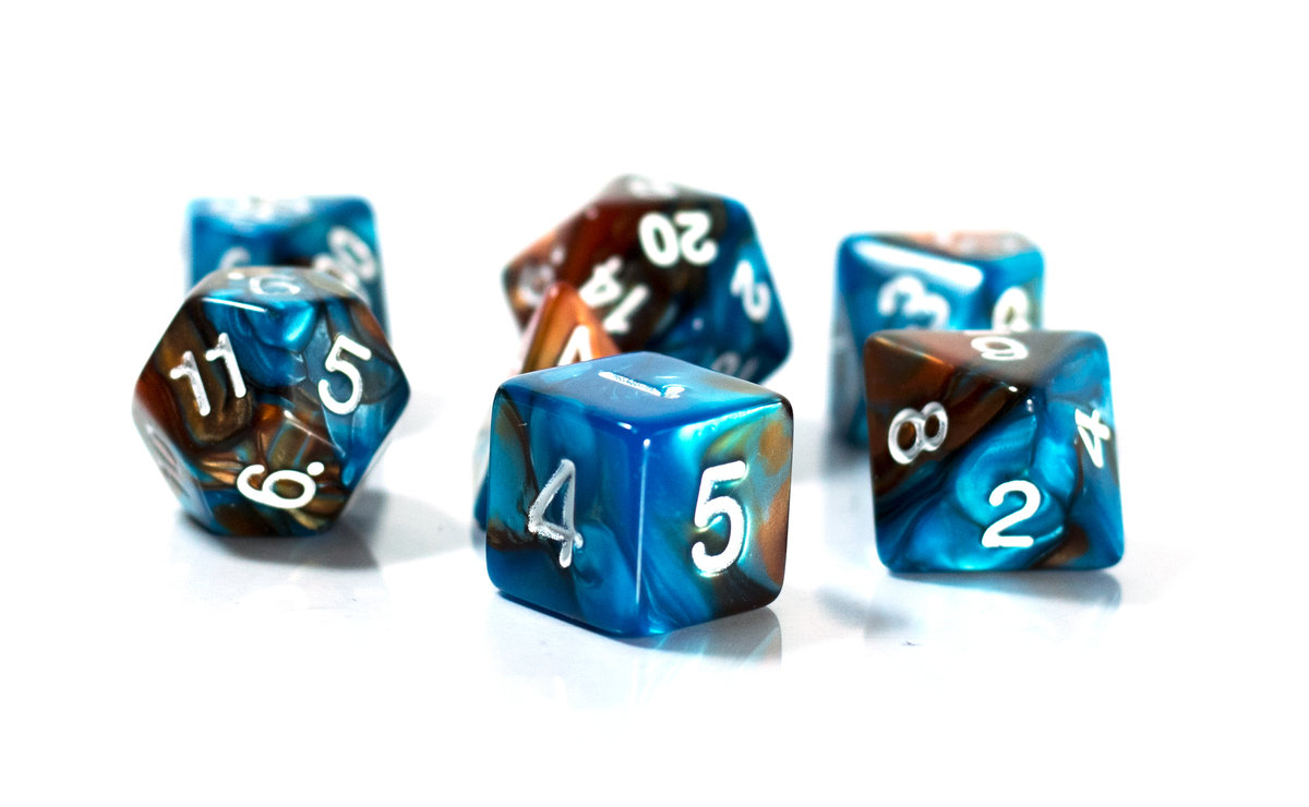Kostki RPG Wybuch Plazmy Zestaw 7 Kości Kostek