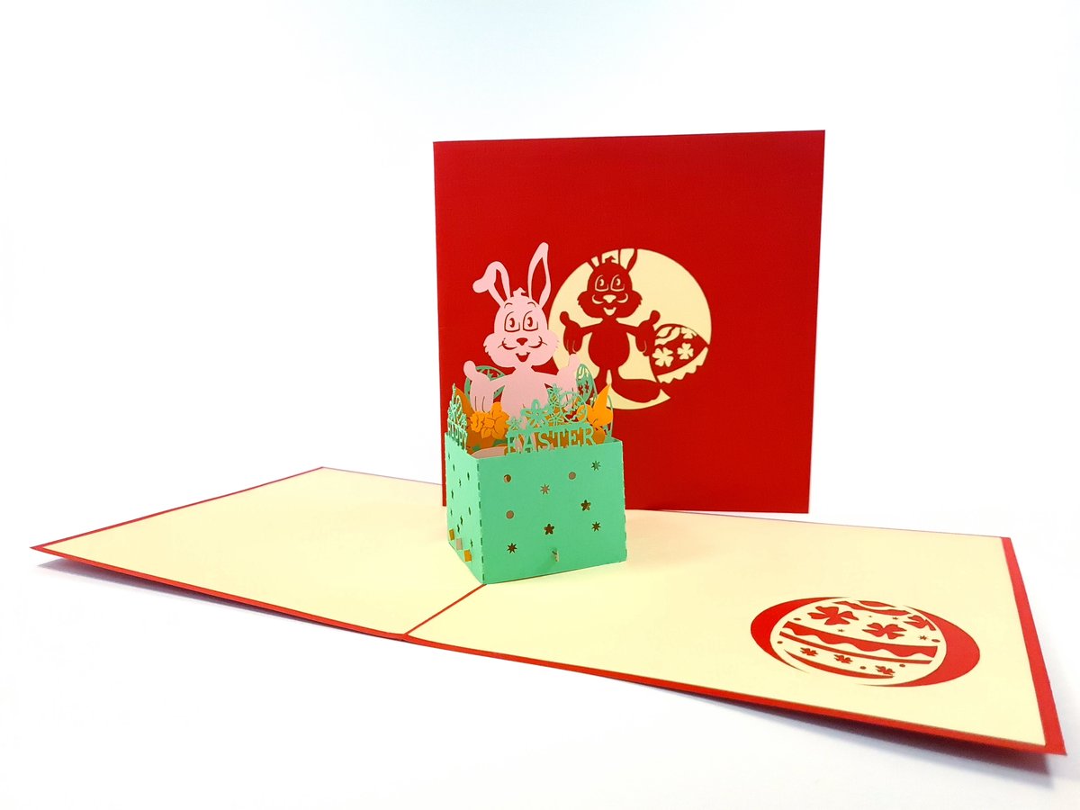 Królik Wielkanocny Kartka 3D Pop Up