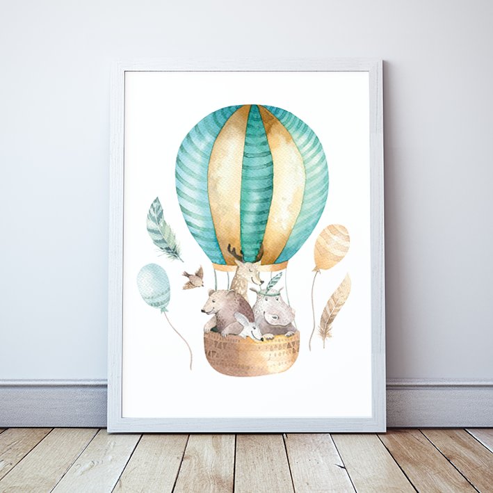 Plakat Balon ze zwierzakami format A4