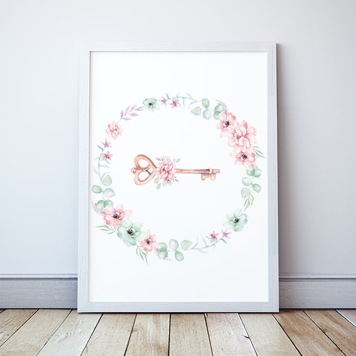 Plakat Magical flowers format A4