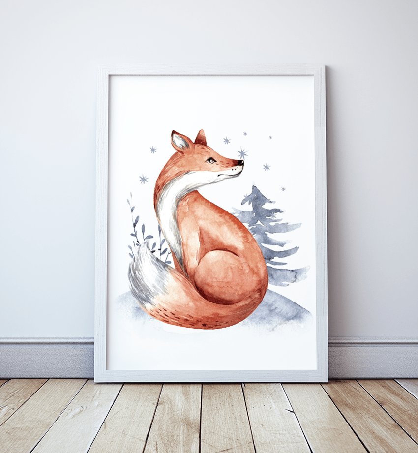 Plakat Leśny, Lisek format A4