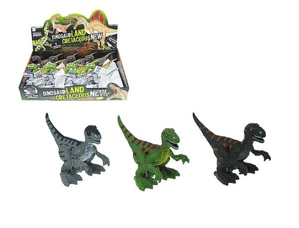 Dinozaur nakręcany 14 cm ze światłem