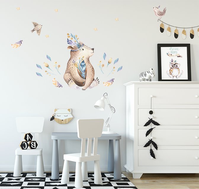 Naklejka Leśna Niedźwiedź, Miś