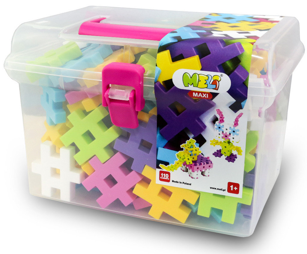 Meli Klocki Maxi Pink Travel Box 110 el  50415