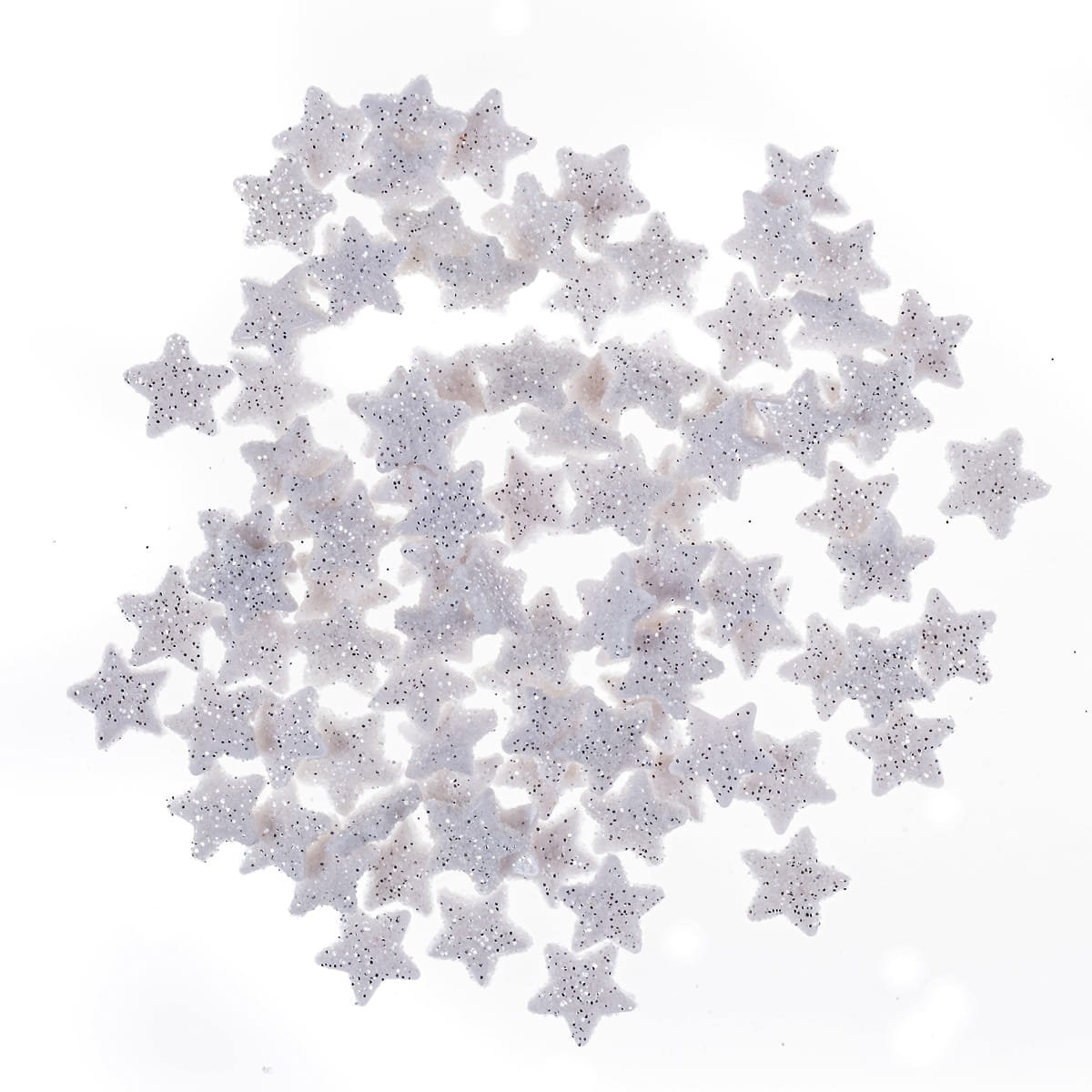 Gwiazdki Z Brokatem 1,1 Cm 96Szt. Białe Dalprint