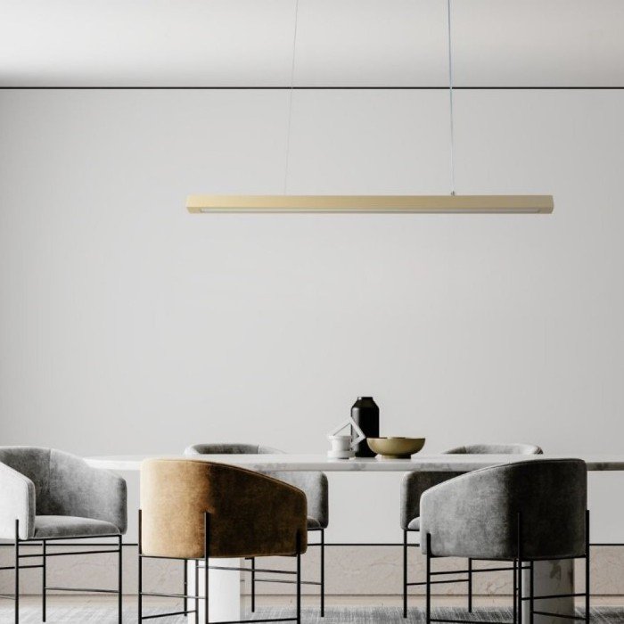 Sigma FUTURA STEEL 96 gold 33350 złota lampa wisząca led 4000K podłużna listwa nad stół 33350