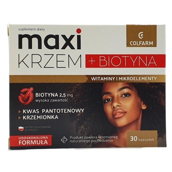 COLFARM Maxi Krzem + Biotyna x 30 kaps