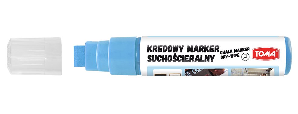 [Bs] Marker Kredowy Suchościeralny 8X15Mm Niebieski To-294 Toma