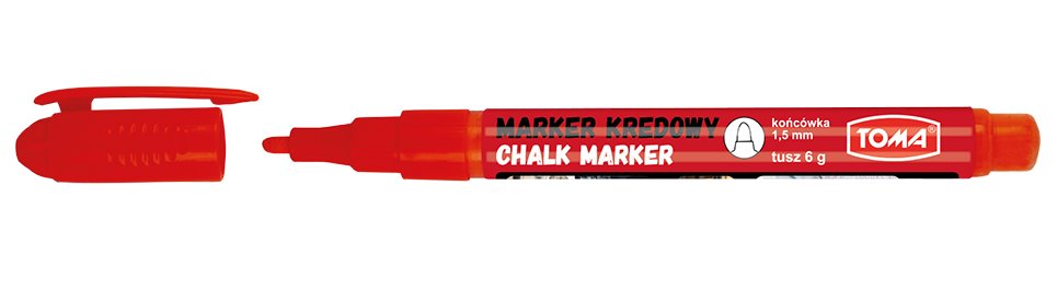 Marker kredowy Fine 1,5mm czerwony TO-293