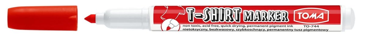[BS] MARKER DO TKANIN T-SHIRT CZERWONY TO-744 TOMA