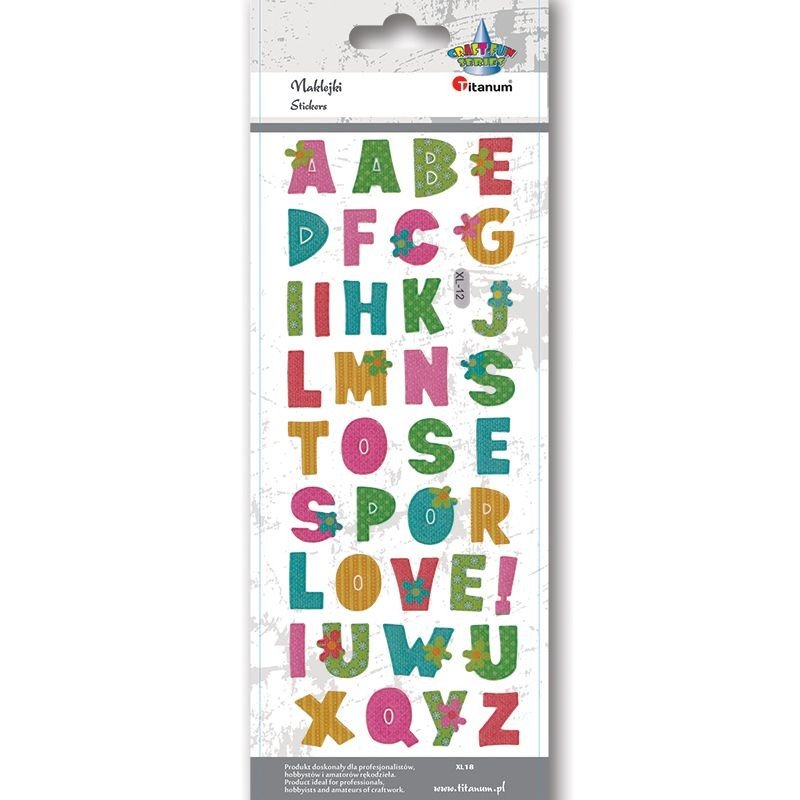 Naklejki wypukłe miękkie alfabet 38szt Nowa