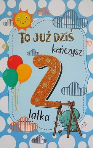 Kartka na 2 urodziny dla chłopczyka 2K69