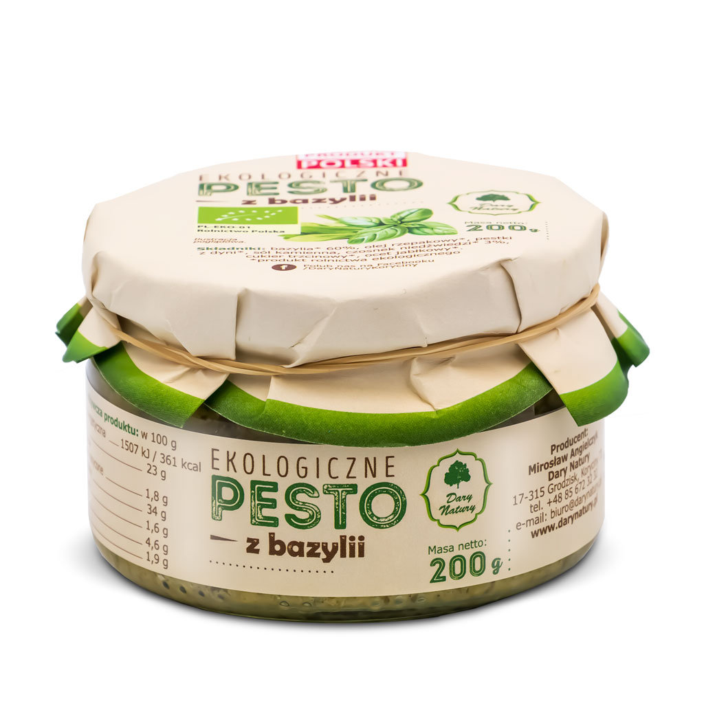 Dary Natury Pesto z Bazylii BIO 200g - Dary Natury