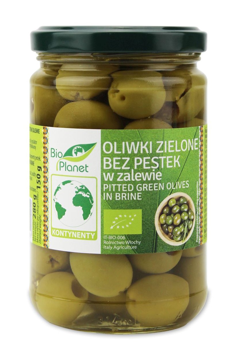 Bio Planet Oliwki Zielone bez Pestek w Zalewie BIO 150g -