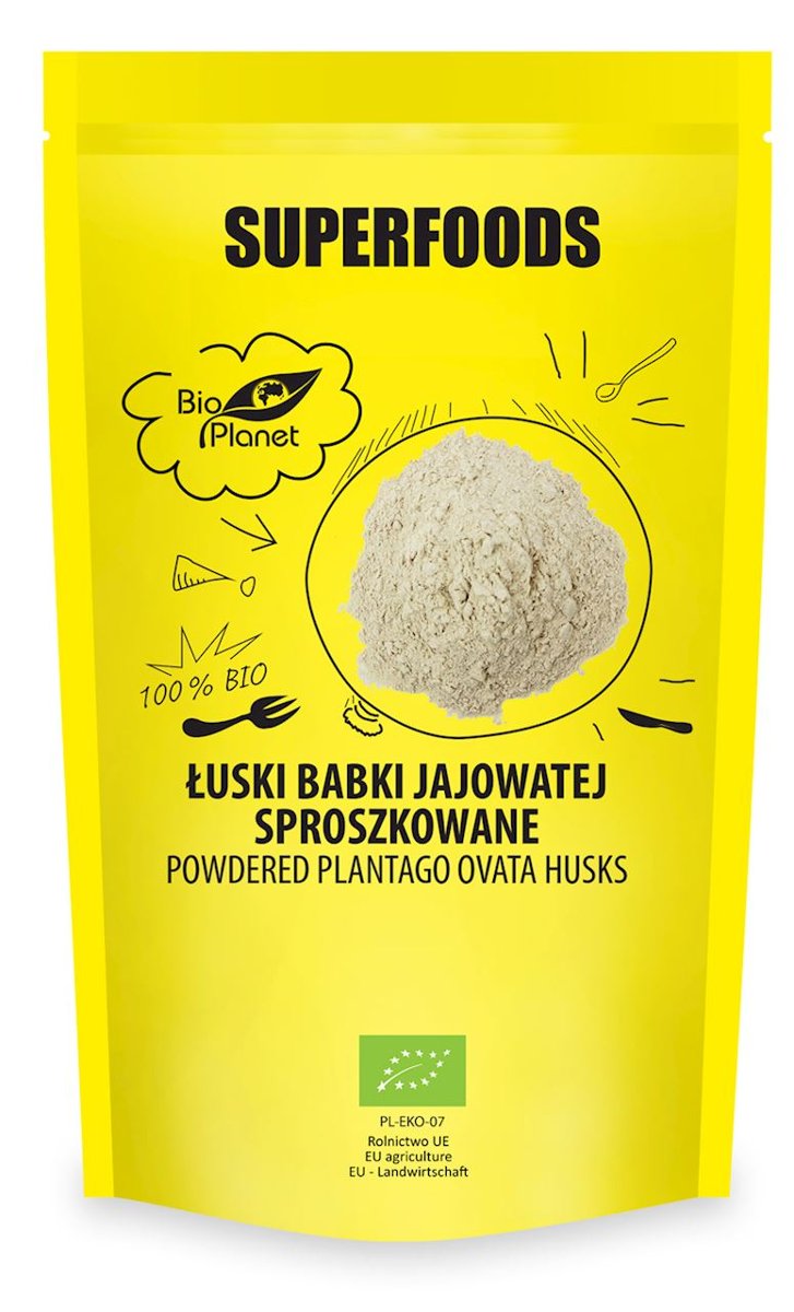 Bio Planet Łuski Babki Jajowatej Sproszkowane BIO 150g -