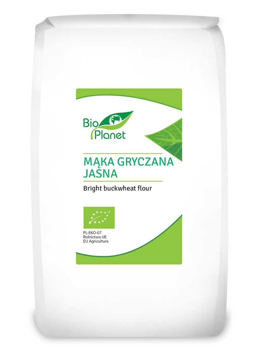 BIO Planet seria MĄKI I SKROBIE MĄKA GRYCZANA JASNA BIO 1 kg - 5903900367950