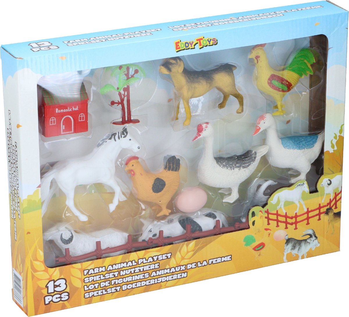 Figurki dla dzieci zwierzątka na farmie EDDY TOYS x13