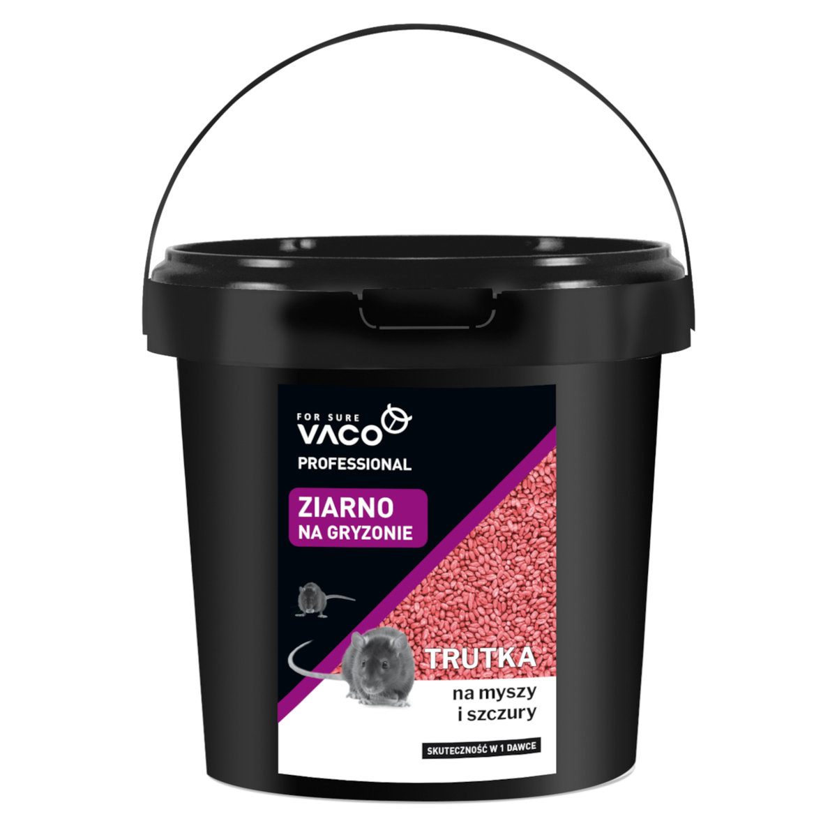 Vaco Zbożowa trutka na szczury, myszy Zatrute ziarno Bromadiolone 10kg.