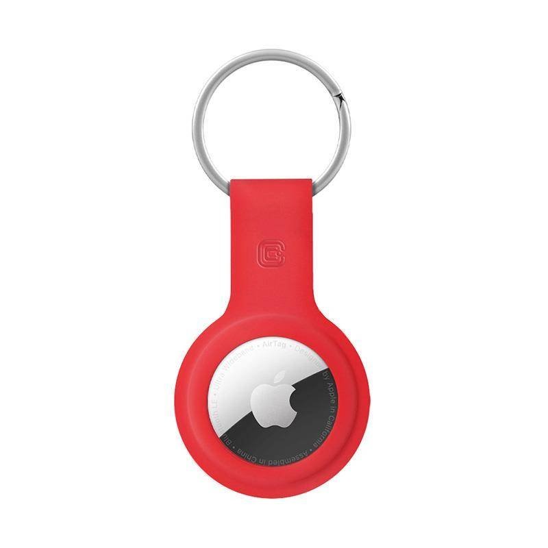 Apple Crong Silicone Case with Key Ring Brelok do AirTag (czerwony)