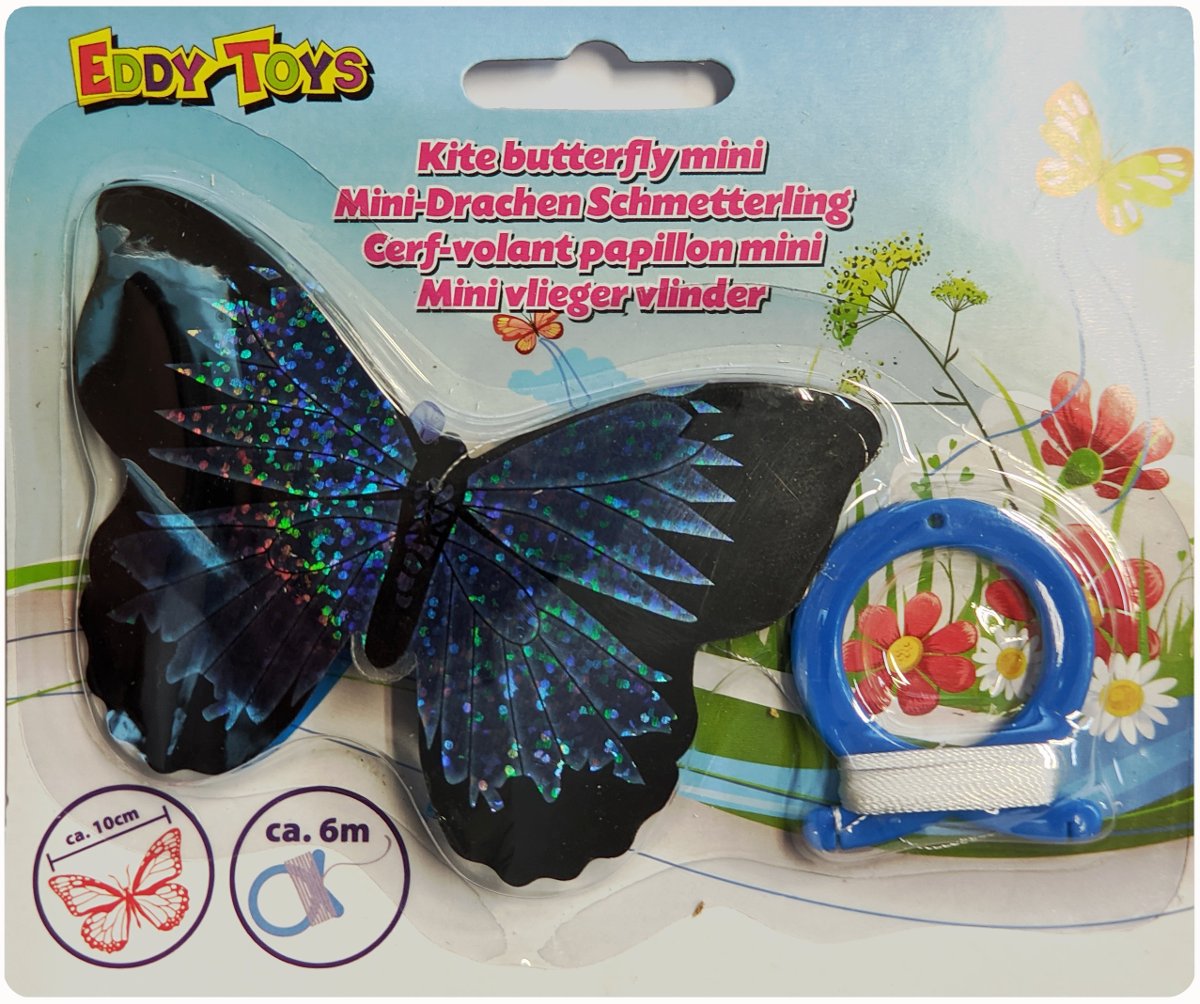 Eddy Toys Latawiec motyl dla dzieci E-19435-BLK-BLU