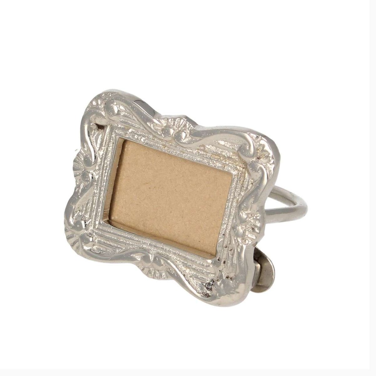 Dekoria pl pl Obrączka na serwetkę Silver Frame 5 x 4 x 4,5 cm 814-643