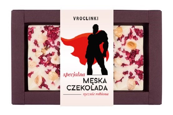 Czekolada biała z żurawiną i orzechami Dzień Mężczyzn Vroclinki