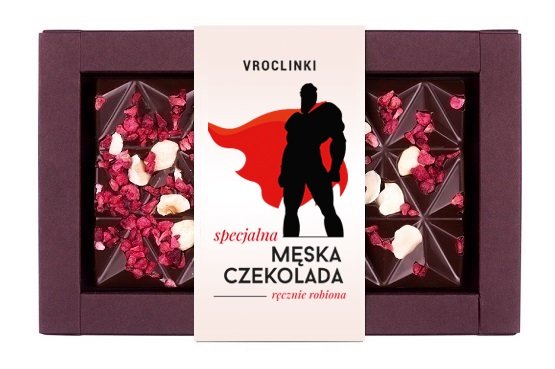 Czekolada gorzka z żurawiną i orzechami laskowymi Dzień Mężczyzn Vroclinki
