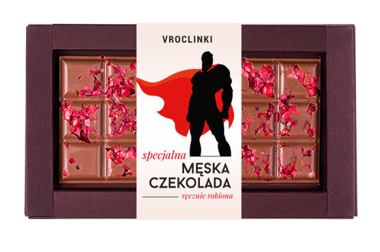 Czekolada mleczna z żurawiną Dzień Mężczyzn Vroclinki