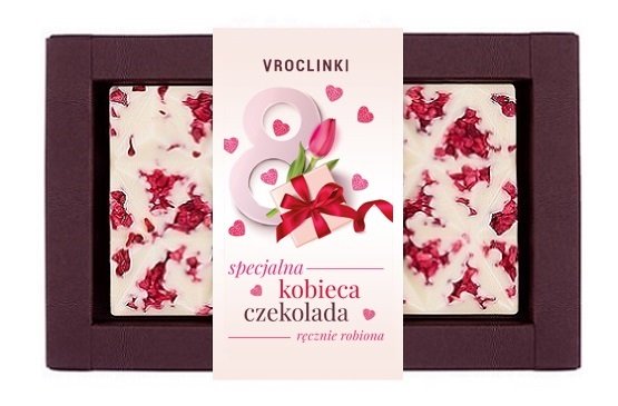 Czekolada biała z żurawiną Dzień Kobiet Vroclinki