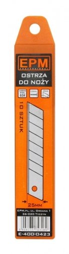 EPM PROFESSIONAL OSTRZA ŁAMANE 25MM 10 SZTUK E-400-0423 [6681678]