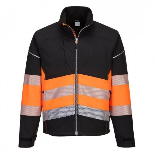 Kurtka Ostrzegawcza Softshell Pw375Bko Rozmiar Xl