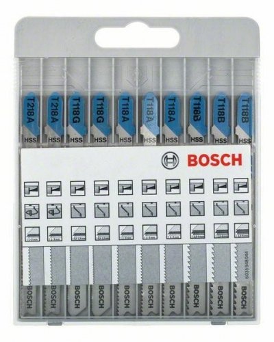 Bosch Zestaw brzeszczotów do wyrzynarek Basic for Metal 10-częściowy T 218 A T 118 G T 118 A T 118 B 2607010631 1 zest