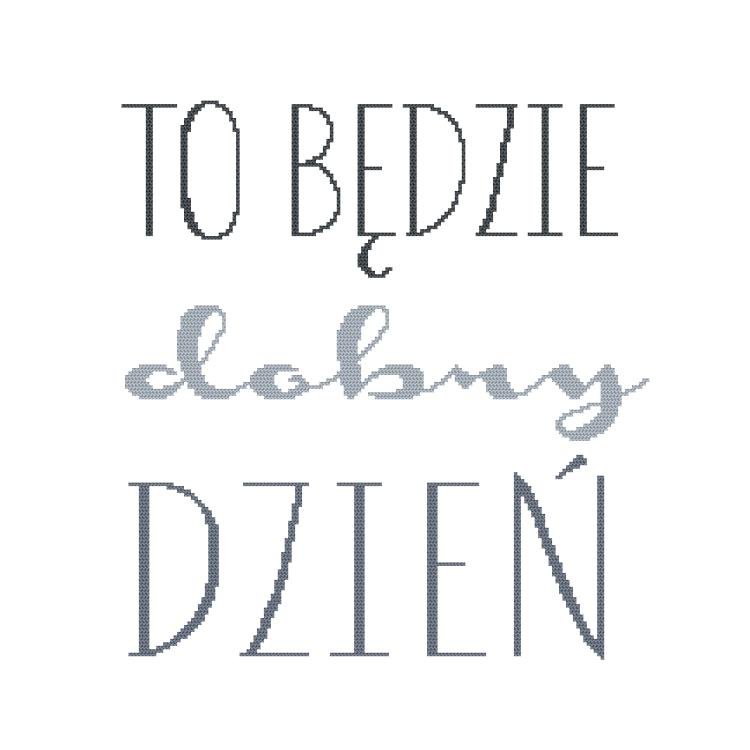 Haft krzyżykowy - Zestaw do haftu - To będzie dobry dzień