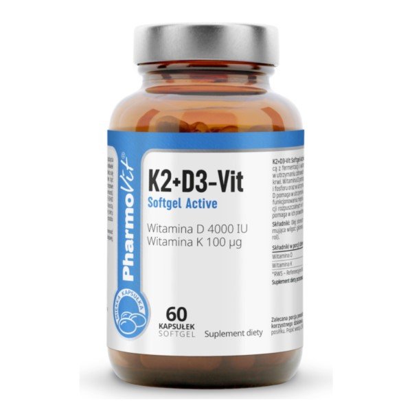 Pharmovit Witamina K2+D3-Vit Softgel Active 60 kaps FD00-85937