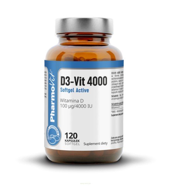 Pharmovit Witamina D3-Vit 4000 Softgel Active 120 kapsułek A877-217C6