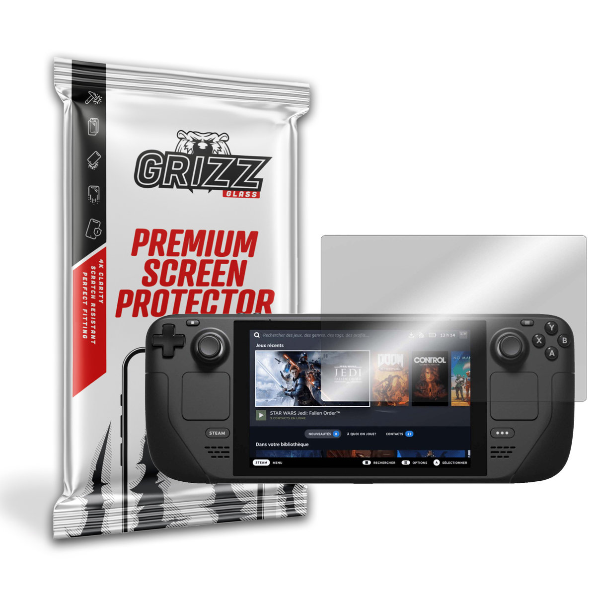 GrizzGlass HybridGlass szkło hybrydowe do Steam Deck