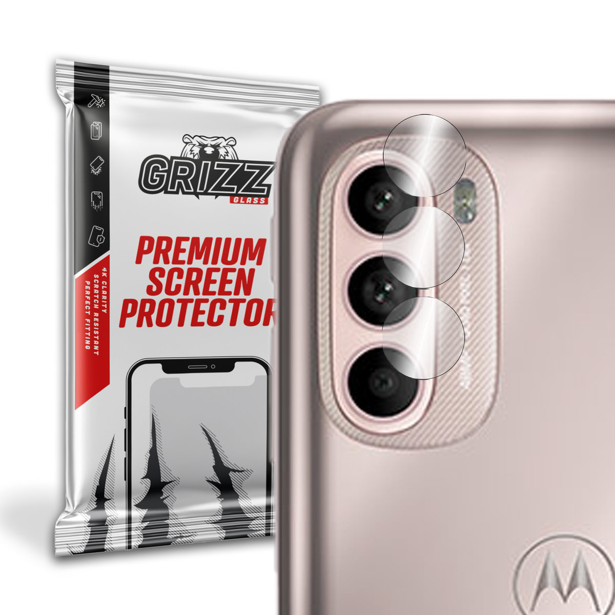 GrizzGlass HybridGlass Camera szkło hybrydowe na obiektyw do Motorola Moto G41