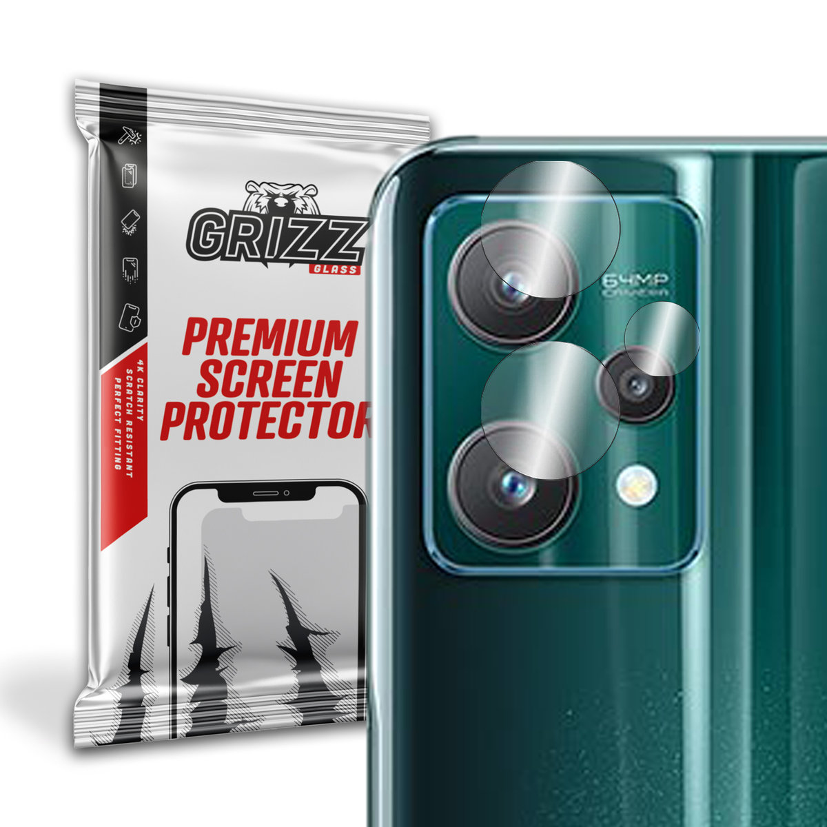 GrizzGlass HybridGlass Camera szkło hybrydowe na obiektyw do Realme 9 Pro
