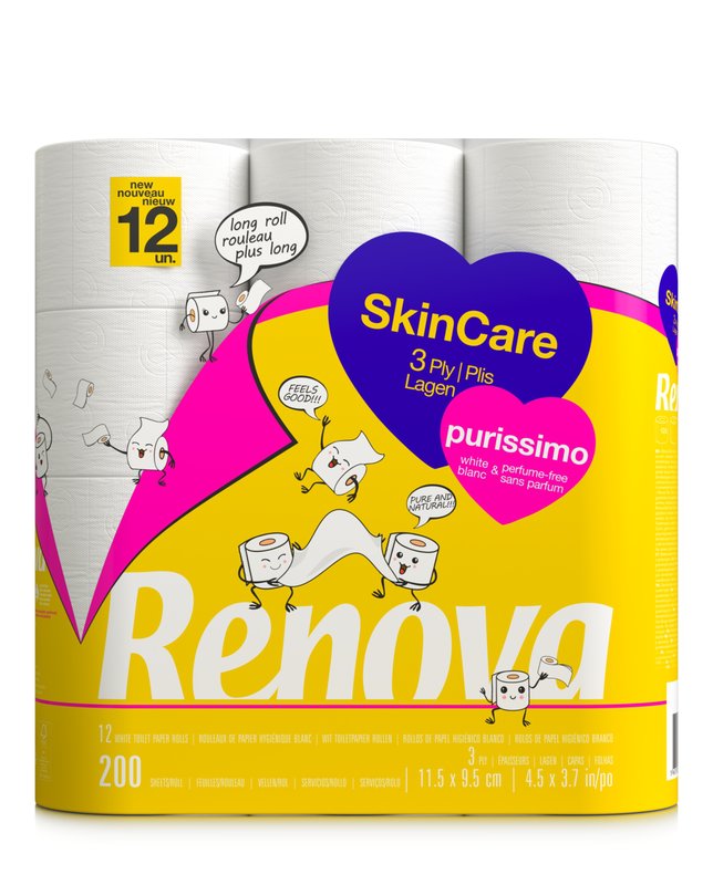 Papier toaletowy Renova Skin Care Purissimo 12 szt