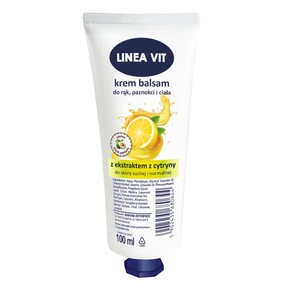 VIVIO Linea Vit Krem do rąk Citrus Medica Hipoalergiczny 100 ml