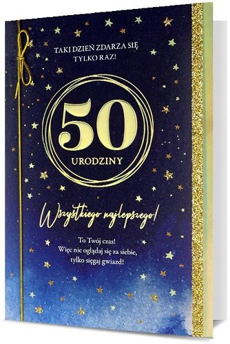 Kartka na 50 urodziny Premium H2612